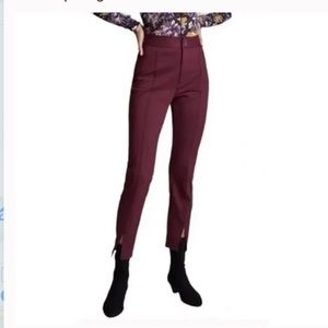 Anthropologie Red Ankle Cropped Pants